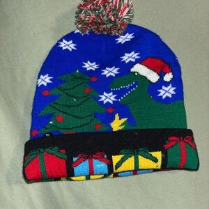 Festive Dinosaur light up Christmas Beanie